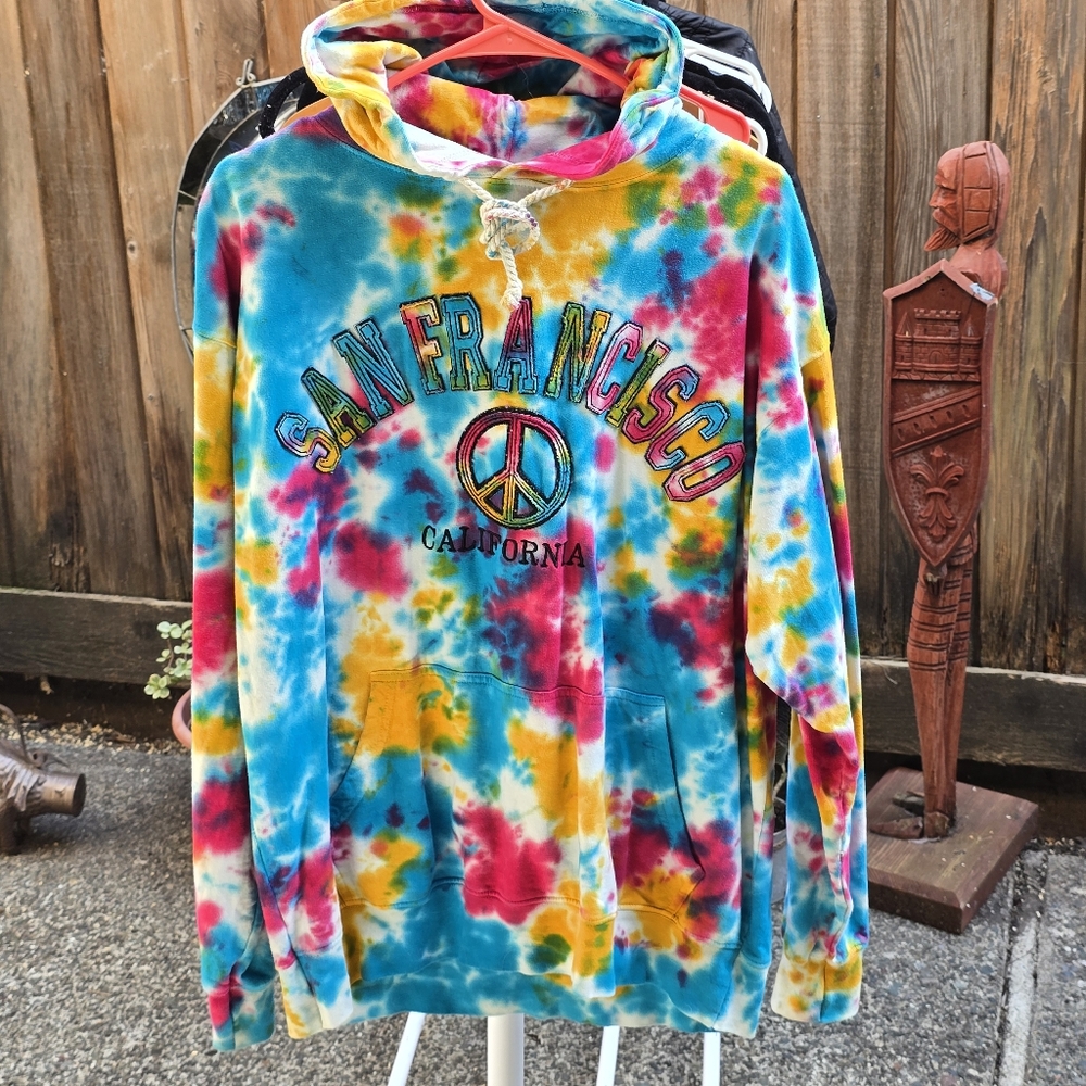Colorful San Francisco Tie-Dye Hoodie